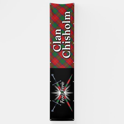 Highland Festival Clan Chisholm Tent Spandoek (Verticaal)