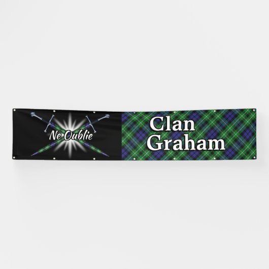 Highland Festival Clan Graham Tent Spandoek (Horizontaal)