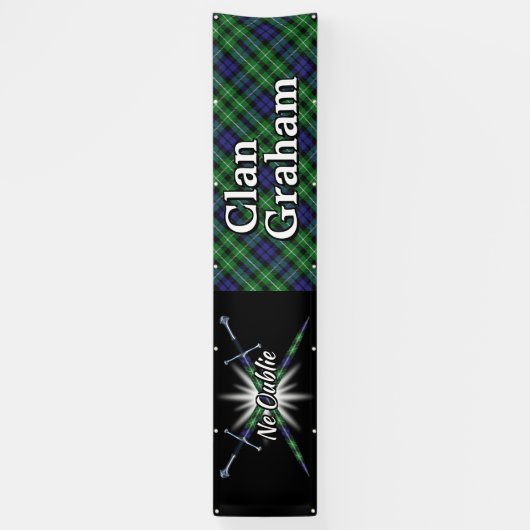 Highland Festival Clan Graham Tent Spandoek (Verticaal)