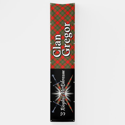 Highland Festival Clan Gregor MacGregor Tent Spandoek (Verticaal)