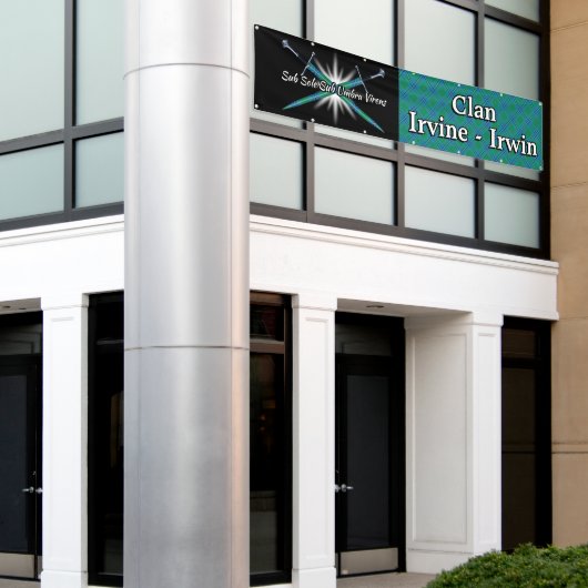 Highland Festival Clan Irvine Irwin Tent Spandoek (Buitenkant Gebouw)