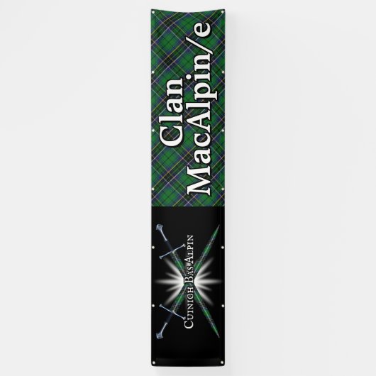 Highland Festival Clan MacAlpine Tartan Tent Spandoek (Verticaal)