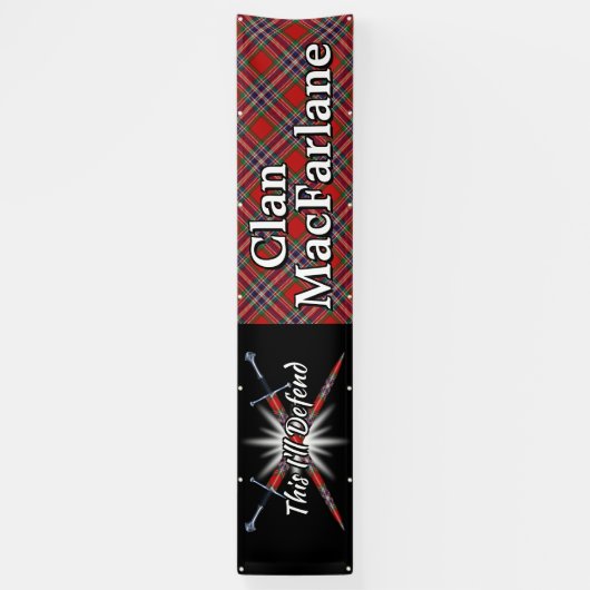 Highland Festival Clan MacFarlane Tent Spandoek (Verticaal)
