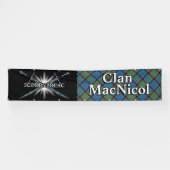 Highland Festival Clan MacNicol Tartan Tent Spandoek (Horizontaal)
