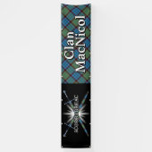 Highland Festival Clan MacNicol Tartan Tent Spandoek (Verticaal)