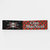 Highland Festival Clan MacNicol Tartanent Spandoek (Horizontaal)