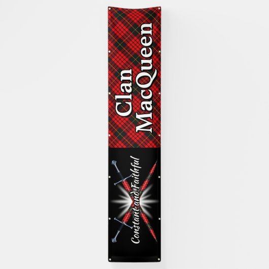 Highland Festival Clan MacQueen Tent Spandoek (Verticaal)