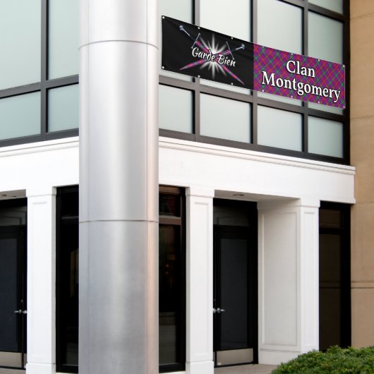 Highland Festival Clan Montgomery Tent Spandoek (Buitenkant Gebouw)