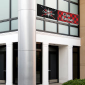 Highland Festival Clan Ramsay Rode Tent Spandoek (Buitenkant Gebouw)