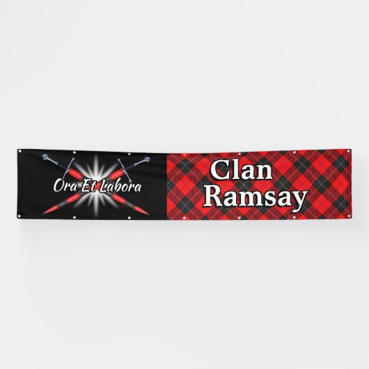 Highland Festival Clan Ramsay Rode Tent Spandoek (Horizontaal)