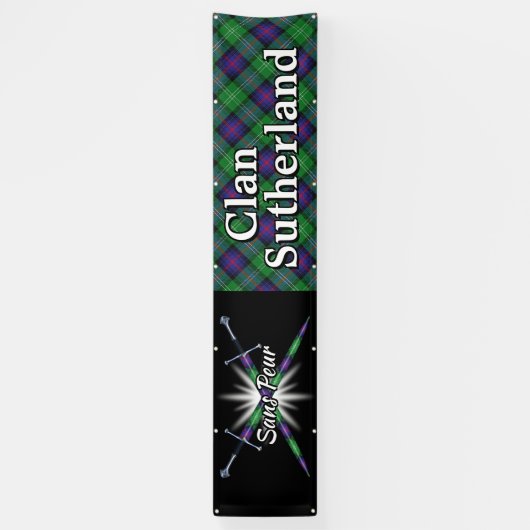 Highland Festival Clan Sutherland Tent Spandoek (Verticaal)