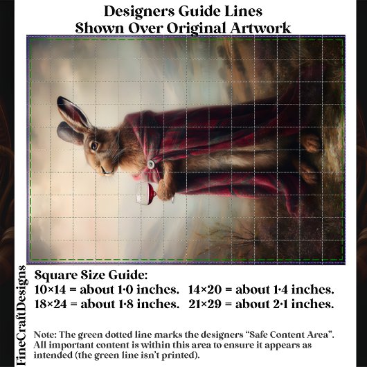 Highland Hare, Red Tartan Cloak EG8L Decoupage Tissuepapier