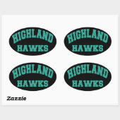 Highland Hawks Ovale Sticker (Vel)