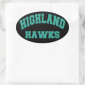 Highland Hawks Ovale Sticker (Tas)