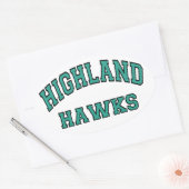 Highland Hawks Ovale Sticker (Envelop)