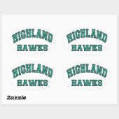 Highland Hawks Ovale Sticker (Vel)