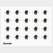 Highland Hedgehog Piper Vierkante Sticker (Vel)