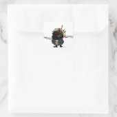 Highland Hedgehog Piper Vierkante Sticker (Tas)