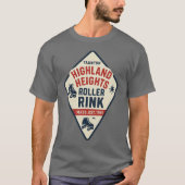 Highland Heights Roller Rink - Taunton, MA Retro R T-shirt (Voorkant)