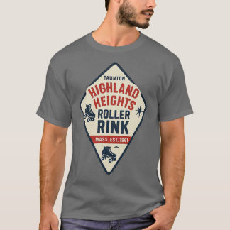 Highland Heights Roller Rink - Taunton, MA Retro R T-shirt