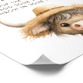 Highland Holy Koe Momosa Baby shower Poster (Hoek)