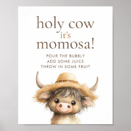 Highland Holy Koe Momosa Baby shower Poster