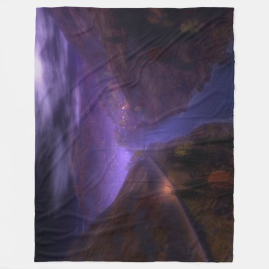Highland Home Lights Fleece Blanket (Voorkant)