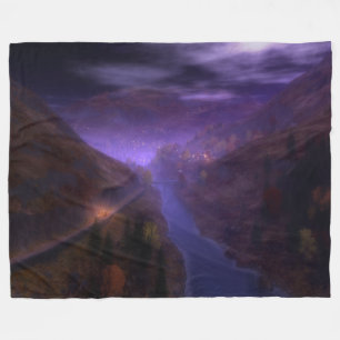 Highland Home Lights Fleece Blanket Deken