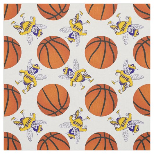 Highland Hornet Basketball Fabric Stof (Swatch)