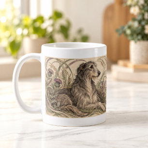 Highland Hound Art Nouveau Drentshond mok