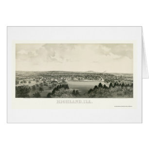 Highland, IL Panoramic Map - 1894