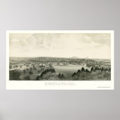 Highland, IL Panoramic Map - 1894 Poster (Voorkant)