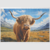 Highland Koe 1 Decoupage Paper Tissuepapier (Voorkant)