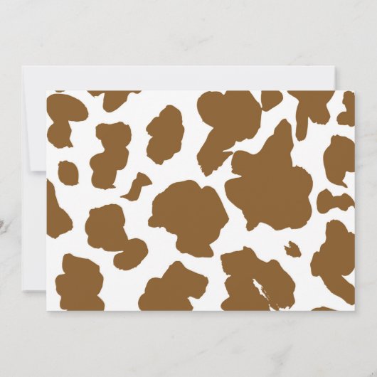 Highland Koe 1e verjaardagsuitnodiging Kaart (Achterkant)