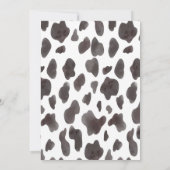 Highland Koe 1e verjaardagsuitnodiging Kaart (Achterkant)