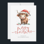 Highland Koe 2026 Kalender Vrolijk Kerstfeest Feestdagenkaart<br><div class="desc">Schattigee Highland Koe Naam 2026 Kalender Vrolijk Kerstfeest. Digitaal beschikbaar en geprint. Feestelijke schattigheid voor uw vakantiewensen, met dit leuke ontwerp met een lieve hoogland koe in zijn Santa hat. Vrolijk kerstfeest is in een set modern script en gemakkelijk personaliseren uw begroeting en naam eronder. Een mooie kalender voor 2026...</div>