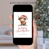 Highland Koe 2026 Kalender Vrolijk Kerstfeest Feestdagenkaart