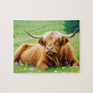 Highland Koe Animal Natuur Wildlife Affection Lief Legpuzzel