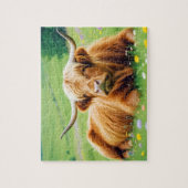 Highland Koe Animal Natuur Wildlife Affection Lief Legpuzzel (Verticaal)