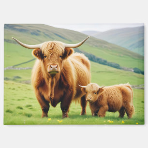 Highland Koe Animal Natuur Wildlife Affection Lief Magneet