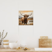 Highland koe Art Poster (Keuken)