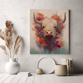 Highland Koe Art Print Farmyard Wanddecoratie