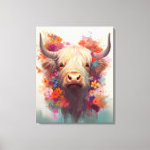 Highland Koe Art Print Farmyard Wanddecoratie (Voorkant)