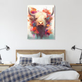 Highland Koe Art Print Farmyard Wanddecoratie (Insitu (Slaapkamer))