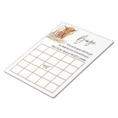 Highland Koe Baby shower Bingo Game Boho Notitieblok (Schuin)