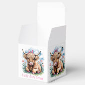 Highland Koe Baby shower Bliss Bedankdoosjes (Geopend)