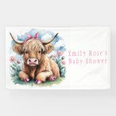 Highland Koe Baby shower Bliss Girl Spandoek (Horizontaal)