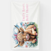 Highland Koe Baby shower Bliss Girl Spandoek (Verticaal)