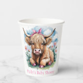 Highland Koe Baby shower Bliss Papieren Bekers (Voorkant)