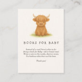 Highland Koe Baby shower Boeken voor Baby Informatiekaartje (Voorkant)